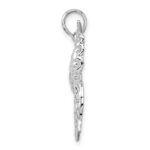 De-Ani Sterling Silver Rhodium-Plated Polished Cut-Out Butterfly Pendant - Image 2
