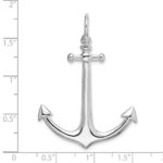 De-Ani Sterling Silver Rhodium-Plated Polished 3D Large Anchor Pendant - Image 3