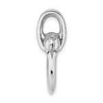 De-Ani Sterling Silver Rhodium-Plated 3D Large Shackle Link with Pulley Pendant - Image 2