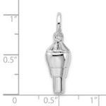 De-Ani Sterling Silver Rhodium-Plated Polished 3D Swivel with Shackle Bail Pendant - Image 3