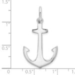 De-Ani Sterling Silver Rhodium-Plated Polished 3D Anchor Pendant - Image 3