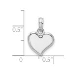 De-Ani Sterling Silver Rhodium-plated Polished Small Teardrop Heart Pendant - Image 3