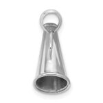 De-Ani Sterling Silver Rhodium-plated Polished 3D Megaphone Pendant - Image 2