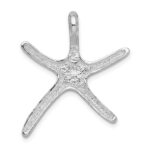 De-Ani Sterling Silver Rhodium-Plated Polished Enameled Dancing Starfish Slide - Image 4