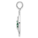 De-Ani Sterling Silver Rhodium-Plated Enameled Turks and Caicos with Turtle Pendant - Image 2