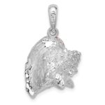 De-Ani Sterling Silver Rhodium-Plated Enameled Large Conch Shell Pendant - Image 4