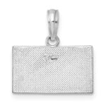 De-Ani Sterling Silver Rhodium-Plated Polished Enameled Dive Flag Pendant - Image 4