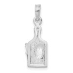 De-Ani Sterling Silver Rhodium-Plated Enameled Cheese Board with Knife Pendant - Image 4