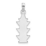 De-Ani Sterling Silver Rhodium-Plated Polished Enameled Traffic Light Pendant - Image 4