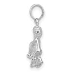 De-Ani Sterling Silver Rhodium-Plated Polished 3D Gemini Zodiac Pendant - Image 2