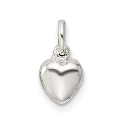 Sterling Silver Small Puffed Heart Charm