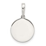 Sterling Silver Rhodium-plated Enameled Yin Yang Pendant - Image 4