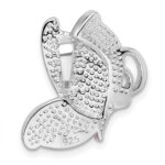 Sterling Silver Rhodium-plated Preciosa Crystal Butterfly Chain Slide - Image 4