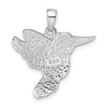 Sterling Silver Rhodium-plated Preciosa Crystal Hummingbird Pendant - Image 4