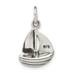 Sterling Silver Polished Sailboat Pendant - Image 4