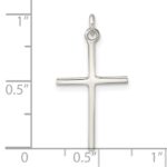 Sterling Silver Polished Cross Pendant - Image 3
