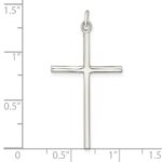 Sterling Silver Polished Cross Pendant - Image 3