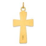 Sterling Silver Gold-plated Polished and Satin Cross Pendant - Image 4