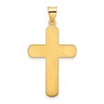 Sterling Silver Gold-tone Polished Solid Cross Pendant - Image 4