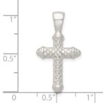 Sterling Silver Polished Cross Pendant - Image 3