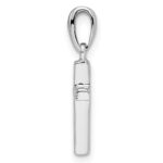 Sterling Silver Rhodium-plated CZ Cross Pendant - Image 2