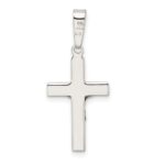 Sterling Silver Polished Crucifix Pendant - Image 4
