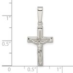 Sterling Silver Polished Crucifix Pendant - Image 3