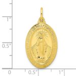 Sterling Silver Gold-tone Polished Solid Miraculous Medal Pendant - Image 3