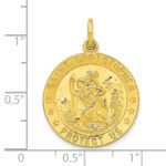 Sterling Silver Gold-tone Polished Solid Saint Christopher Medal Pendant - Image 3