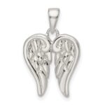 Sterling Silver Polished Angel Wings Pendant