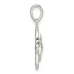 Sterling Silver Polished Chai in Star of David Hamsa Pendant - Image 2