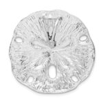 De-Ani Sterling Silver Rhodium-Plated Polished and Textured Large Sand Dollar Slide - Image 4