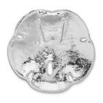 De-Ani Sterling Silver Rhodium-Plated Polished Sand Dollar with Scalloped Edge Slide - Image 4