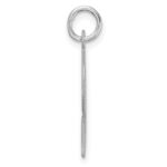 Large Sterling Silver Rhodium-plated Block Letter S Initial Charm - Image 2