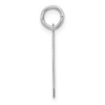 Small Sterling Silver Rhodium-plated Artisan Block Letter A Initial Charm - Image 2