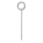 Small Sterling Silver Rhodium-plated Artisan Block Letter J Initial Charm - Image 2