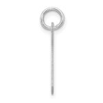 Small Sterling Silver Rhodium-plated Artisan Block Letter M Initial Charm - Image 2