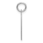 Small Sterling Silver Rhodium-plated Artisan Block Letter U Initial Charm - Image 2