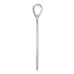 Large Sterling Silver Rhodium-plated Fancy Script Letter S Initial Pendant - Image 2