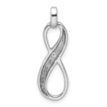 Sterling Silver Rhodium-plated with CZ Infinity Symbol Pendant - Image 3