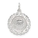 Sterling Silver E-coated Rose Charm - Image 3