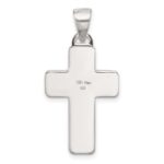 Sterling Silver Polished Cross Pendant - Image 3