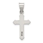 Sterling Silver Antiqued Textured Cross Pendant - Image 3