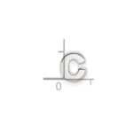Sterling Silver E-coated Letter C Slide Charm - Image 4