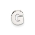 Sterling Silver E-coated Letter G Slide Charm