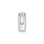 Sterling Silver E-coated Letter H Slide Charm - Image 2