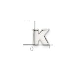 Sterling Silver E-coated Letter K Slide Charm - Image 4