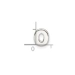 Sterling Silver E-coated Letter O Slide Charm - Image 4