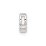 Sterling Silver E-coated Letter S Slide Charm - Image 2