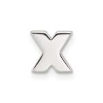 Sterling Silver E-coated Letter X Slide Charm